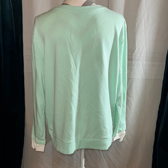 Floral Mint Green St. John’s Bay Women's Sweater Size XL - Picture 5 of 9